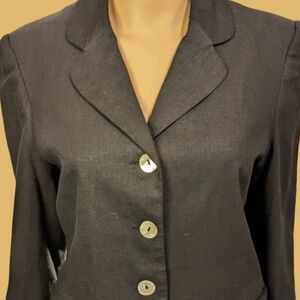 Vintage Sandro Women's Linen Blend Blazer Size 8P